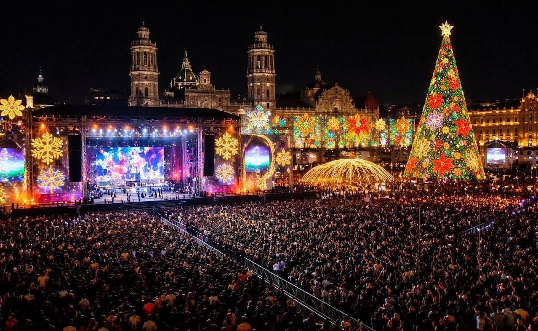 Festival Luces de Invierno CDMX: Cartelera completa de conciertos GRATIS en el Zócalo
Imagen Ilustrativa: IA