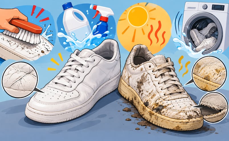 ¿Tus tenis blancos ya no lucen como antes? Estos errores podrían estar arruinándolos
