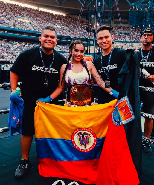 Valeria "La Parce" tras ganar su combate (Vía: Instagram)