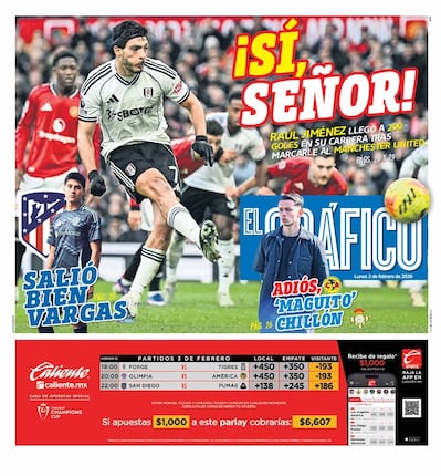 Portada El Gráfico | Lunes 2 de febrero de 2026