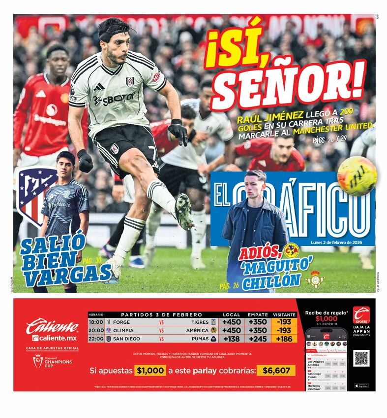 Portada El Gráfico | Lunes 2 de febrero de 2026