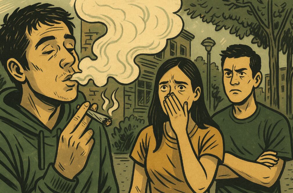 ¿Me puedo poner pacheco si alguien fuma junto a mi? (Foto: Creada con IA)