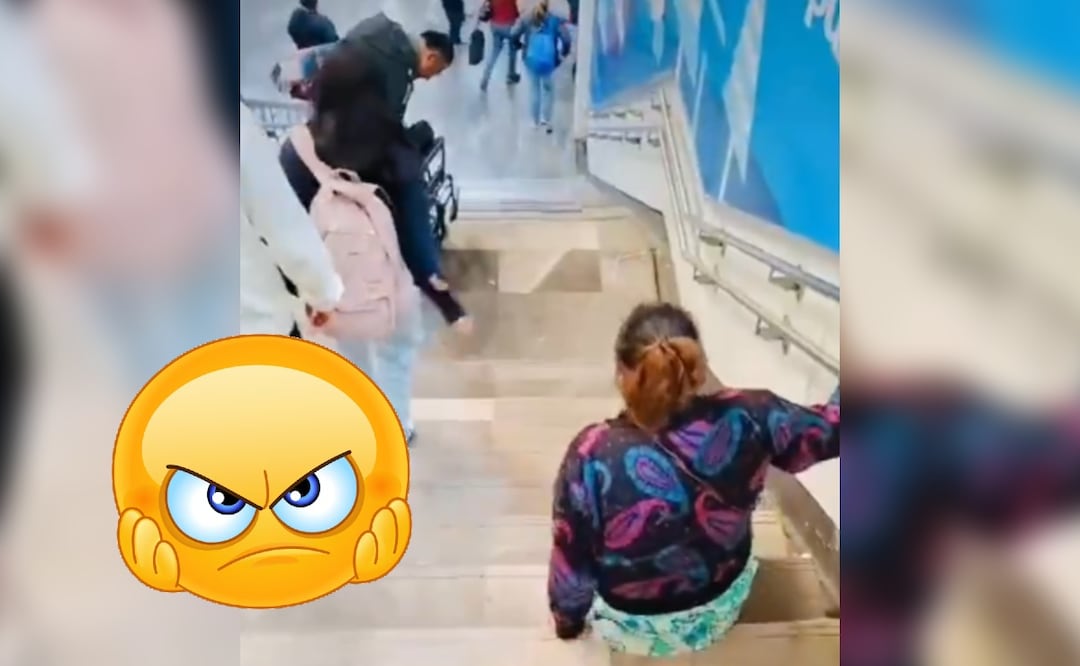 Indignante video expone al Metro CDMX: Mujer con discapacidad tuvo que arrastrarse para poder viajar (Foto: Captura de video)