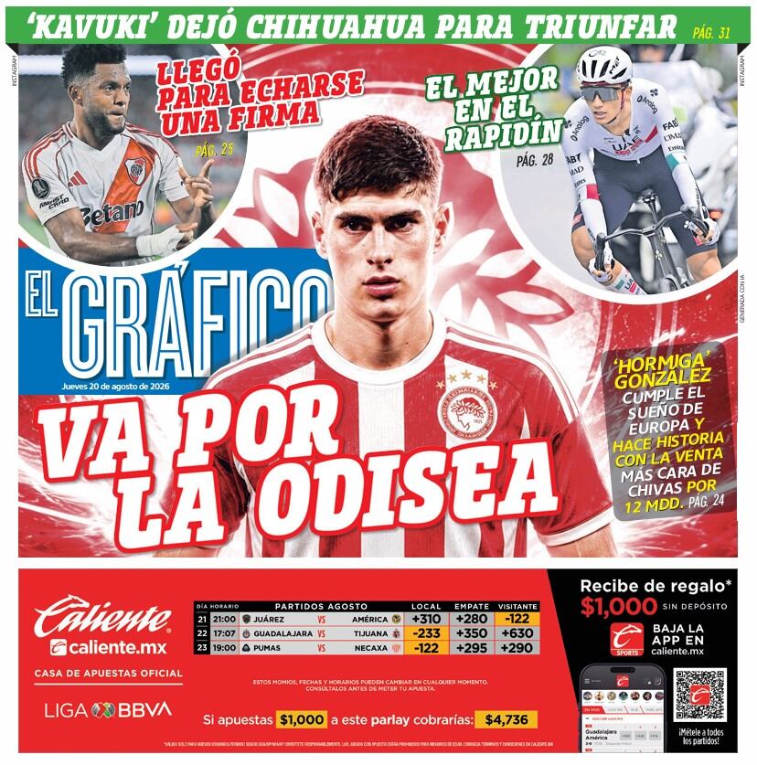 Portada El Gráfico | Jueves 20 de Agosto de 2026