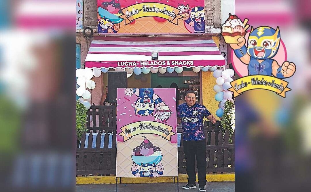 Mexiquense emprende con heladería al puro estilo de la lucha libre