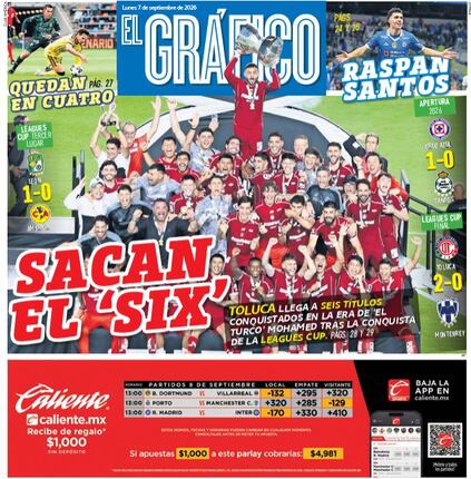 Portada El Gráfico | Lunes 7 de septiembre de 2026