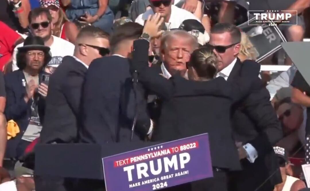 VIDEO: Donald Trump sufre atentado durante mitin en Pensilvania