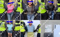 ¡Cachadas! Detienen a cinco carteristas en el centro histórico, robaban carteras y celulares 