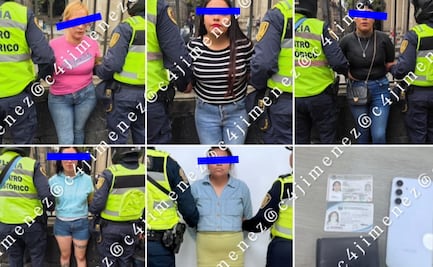 ¡Cachadas! Detienen a cinco carteristas en el centro histórico, robaban carteras y celulares