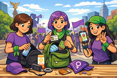 8M 2026: ¿Es tu primera vez en la marcha? Esto es lo que sí y lo que no debes llevar en tu mochila