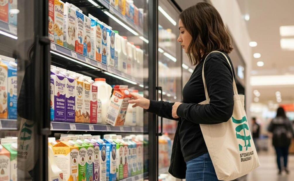 Imagen ilustrativa: IA (Siempre revisa la información del etiquetado y el estado del envase de la leche)