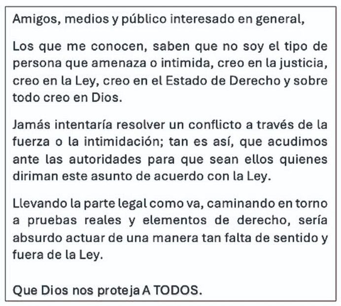 Comunicado de Maribel Guardia. Foto: (Especial)