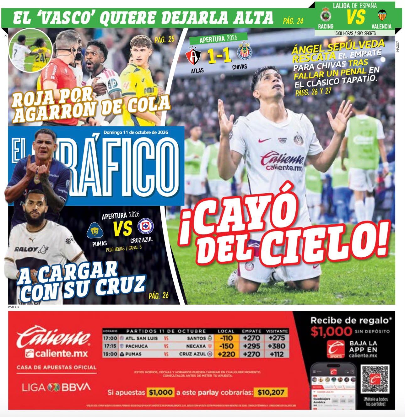Portada El Gráfico | Domingo 11 de Octubre de 2026