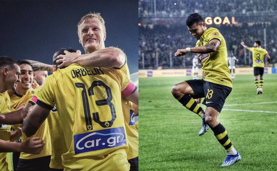 Orbelín Pineda anotó de "palomita" y se lució en la victoria del AEK sobre PAOK