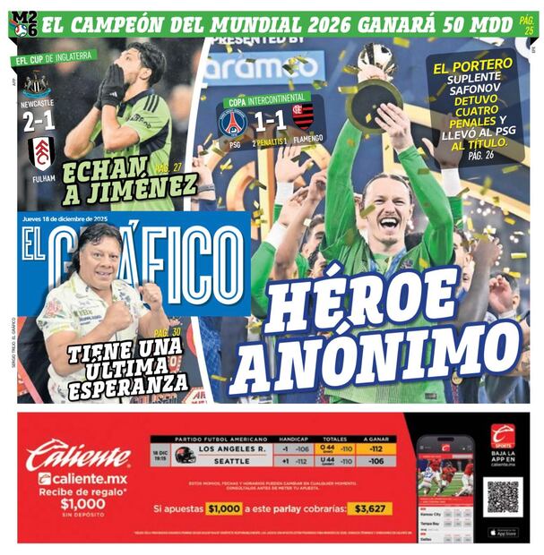 Portada El Gráfico | Jueves 18 de diciembre 2025