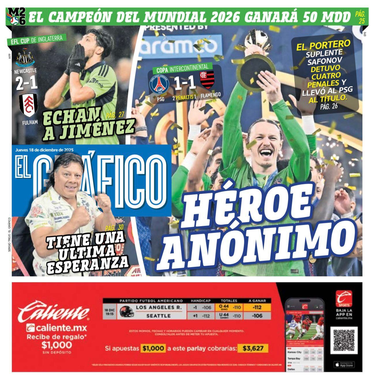 Portada El Gráfico | Jueves 18 de diciembre 2025