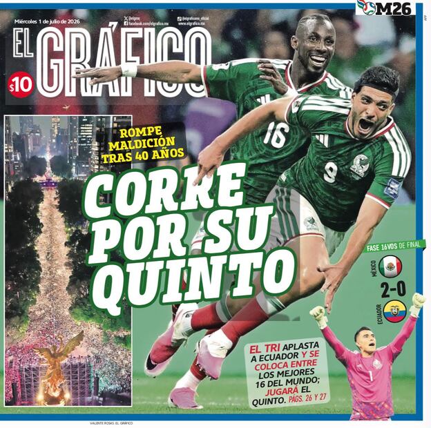Portada El Gráfico | Miércoles 1 de Julio de 2026