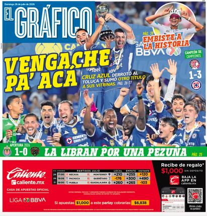 Portada El Gráfico | Domingo 26 de Julio de 2026