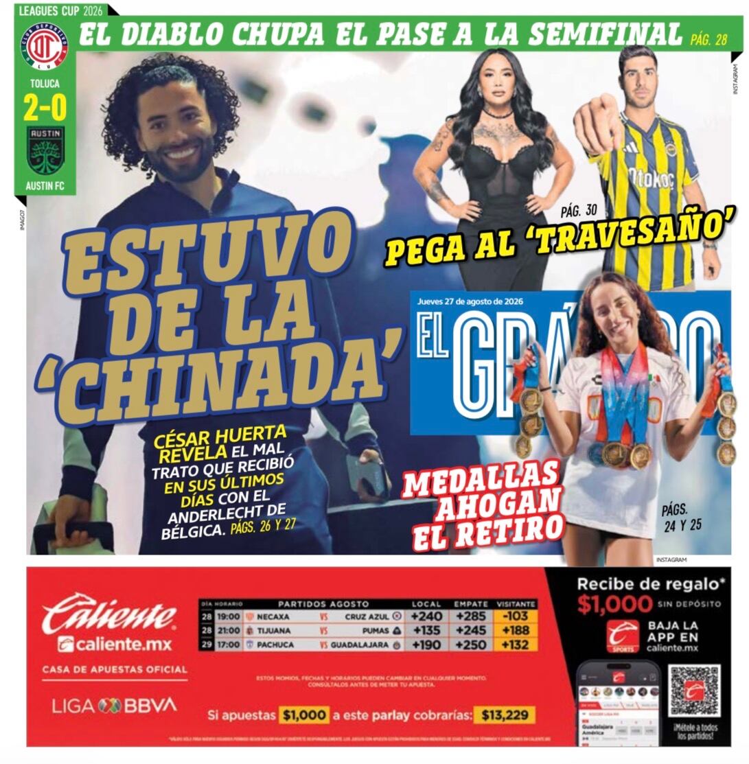 Portada El Gráfico | Jueves 27 de Agosto de 2026