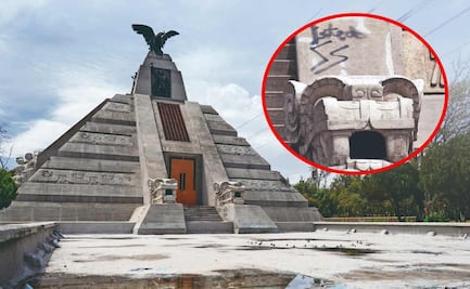 ¡Le duró poco lo bonito! Monumento a la Raza luce grafitis y desperfectos tras su restauración