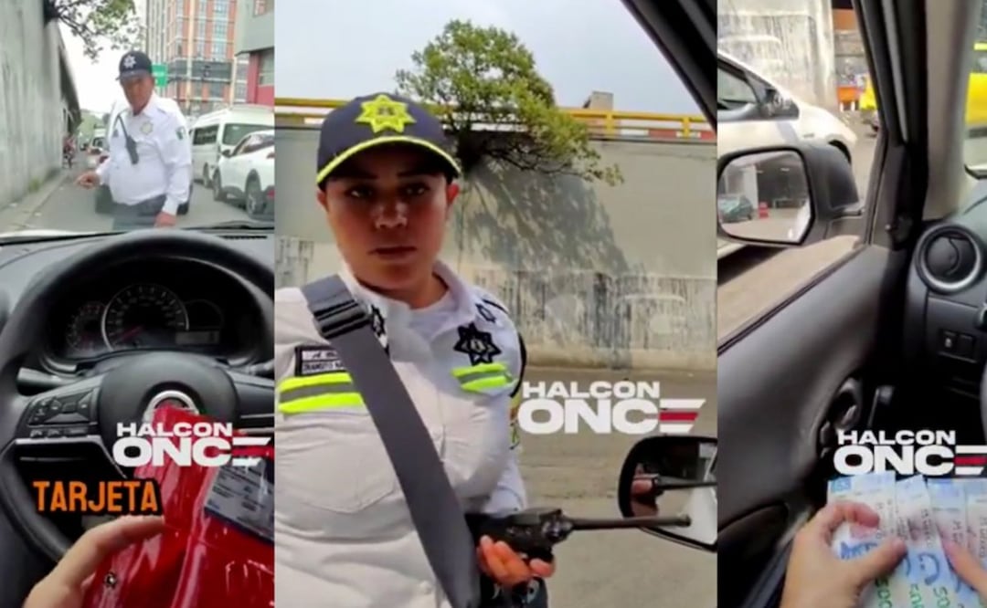 VIDEO: Poli de Naucalpan da “la atención” a conductor foráneo por $3 mil pesos