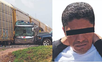 Encuentran y detienen al chofer del autobús que intentó ganarle el paso al tren en Atlacomulco