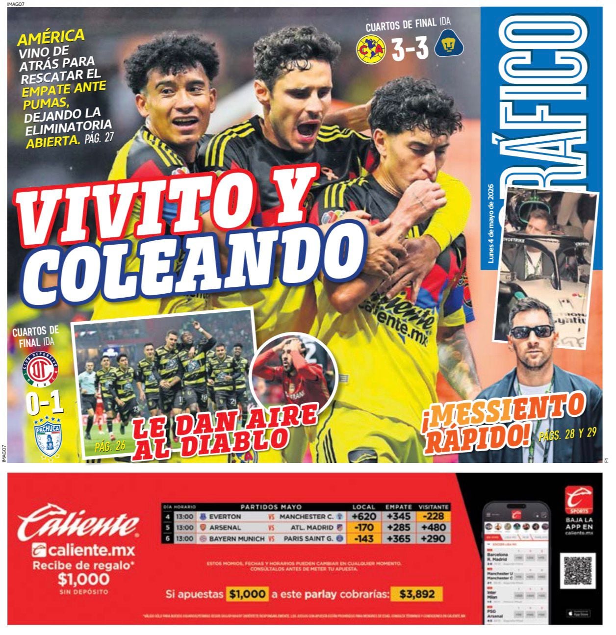 Portada El Gráfico | Lunes 4 de mayo de 2026