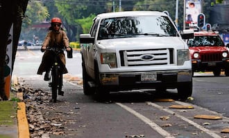 Ciclistas quedan desprotegidos por falta de confinadores en División del Norte