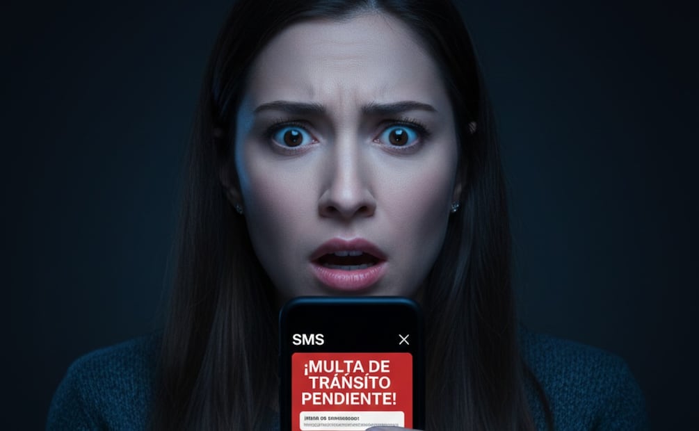 Imagen ilustrativa: IA (No habras links adjuntos en mensajes SMS referente a multas de tránsito )