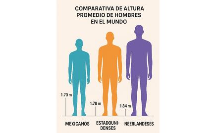 ¿Cuál es la estatura promedio de los hombres en México y el mundo?