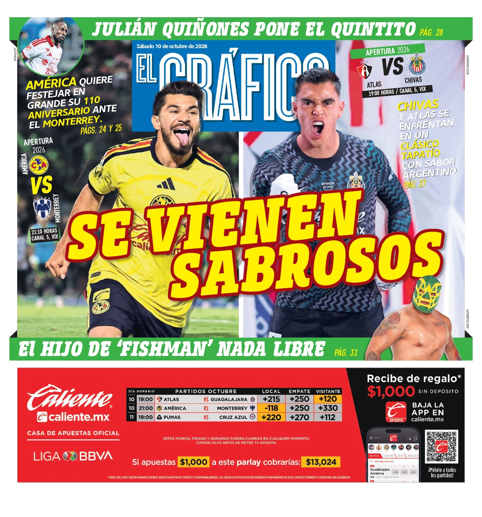 Portada El Gráfico | Sábado 10 de Octubre de 2026
