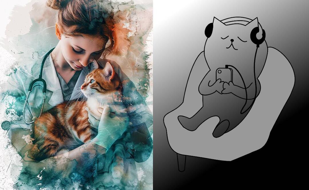 Gatitos relajados con música (Foto: Pixabay)