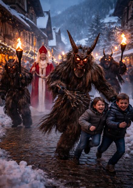 KRAMPUSLAUF – ALEMANIA (FOTO: CREADA CON IA)