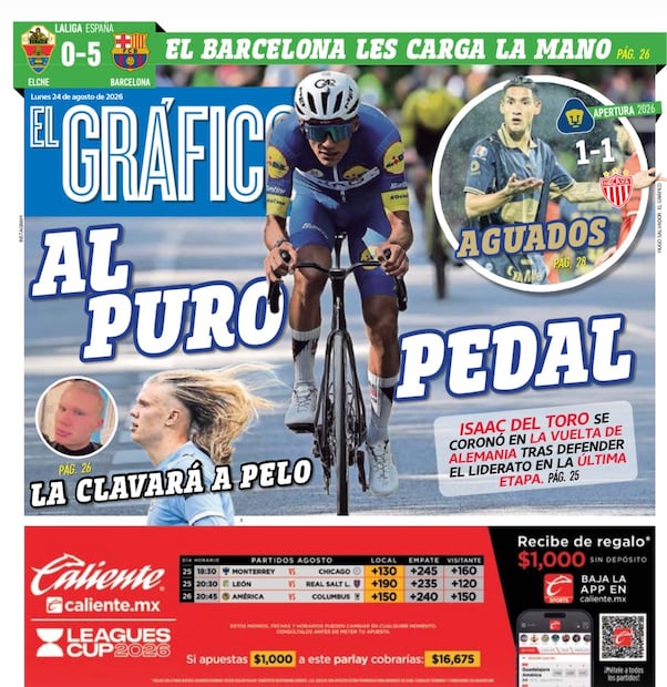 Portada El Gráfico | Lunes 24 de Agosto de 2026