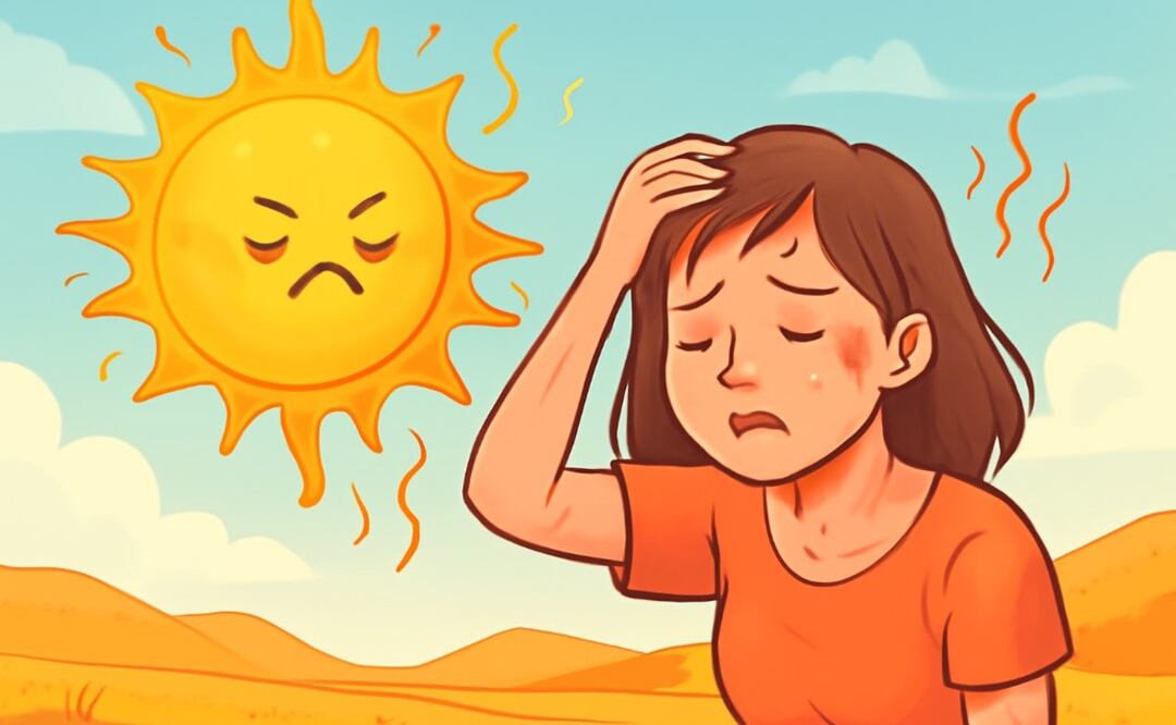 Golpe de calor síntomas y cómo prevenirlo. Foto: (IA)