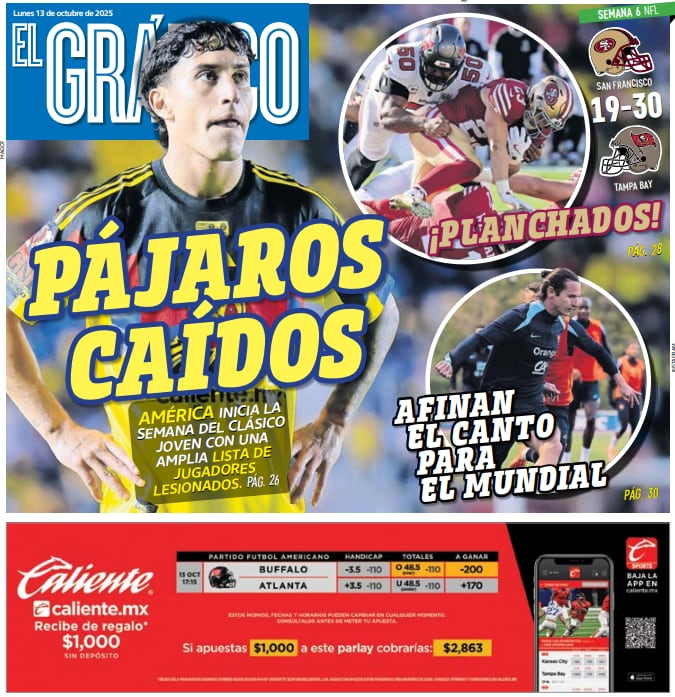 Portada El Gráfico | Lunes 13 de octubre 2025
