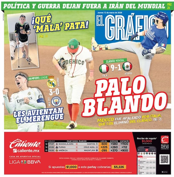 Portada El Gráfico | Jueves 12 de marzo de 2026