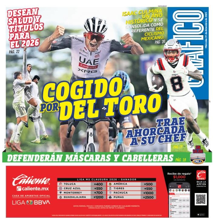 Imagen: Staff El Gráfico (Portada El Gráfico | Miércoles 31 de diciembre 2025)