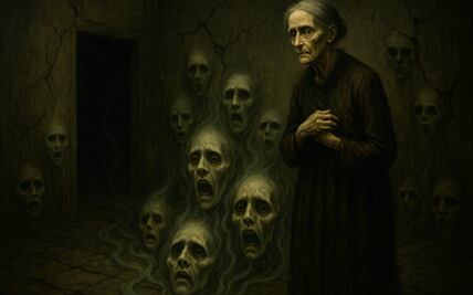 El misterio de los rostros que aparecieron en una cocina y nunca se fueron