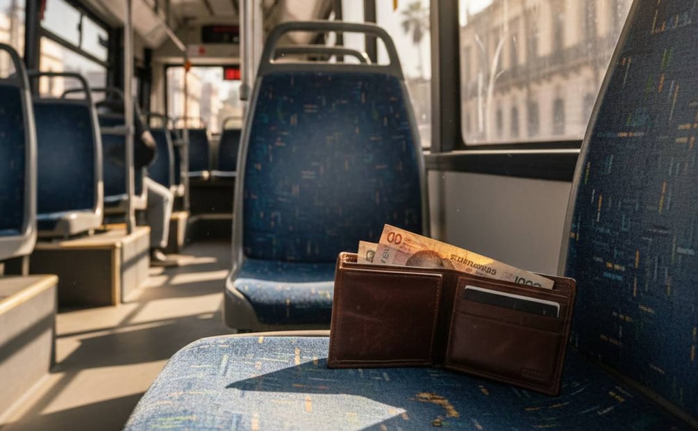 Imagen ilustrativa: IA (Si encuentras una cartera extraviada en un autobus de la CDMX entregala al módulo de policía más cercano)