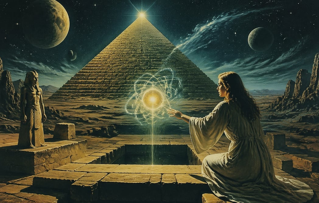 El ritual secreto en la Pirámide de Guiza que pocos se atreven a contar (Foto: Creada con IA)
