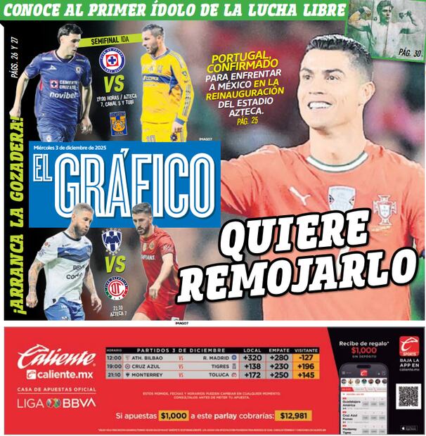 Portada El Gráfico | Miércoles 3 de diciembre de 2025