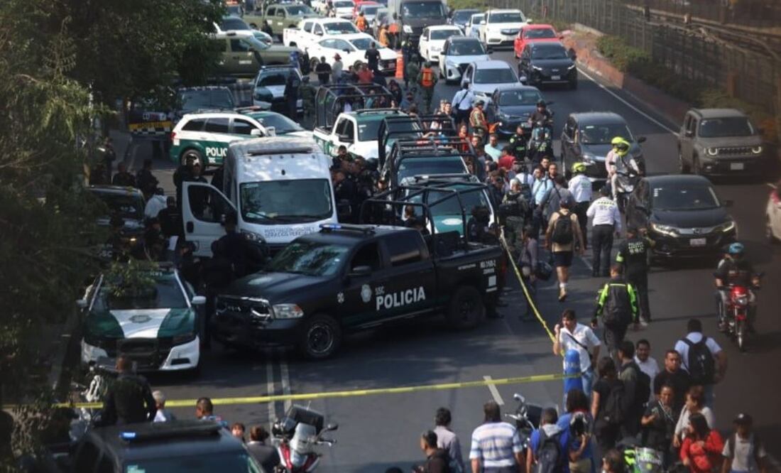 En Calzada de Tlalpan asesinan a colaboradores de Clara Brugada. Foto: (Francisco Rodríguez. El Gráfico)