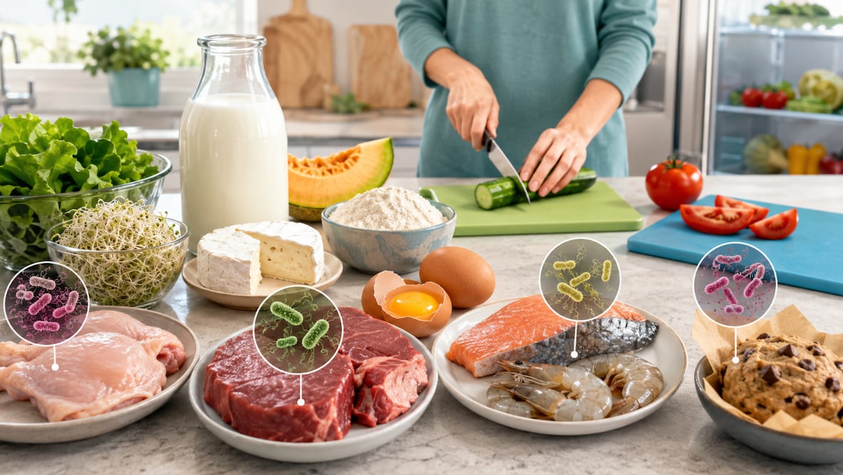 ¿Cómo evitar la salmonela? Cuidado con estos alimentos de consumo diario (Foto: Creada con IA)
