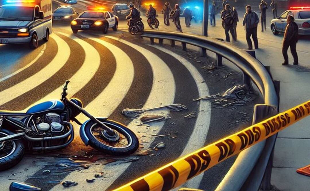 Biker se la parte y muere al chocar contra un camellón, en Iztapalapa