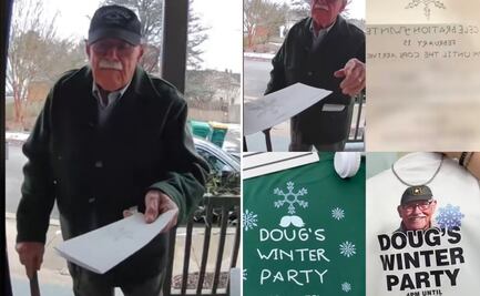 VIDEO: Abuelito de 85 reparte invitaciones para una fiesta masiva y alocada 