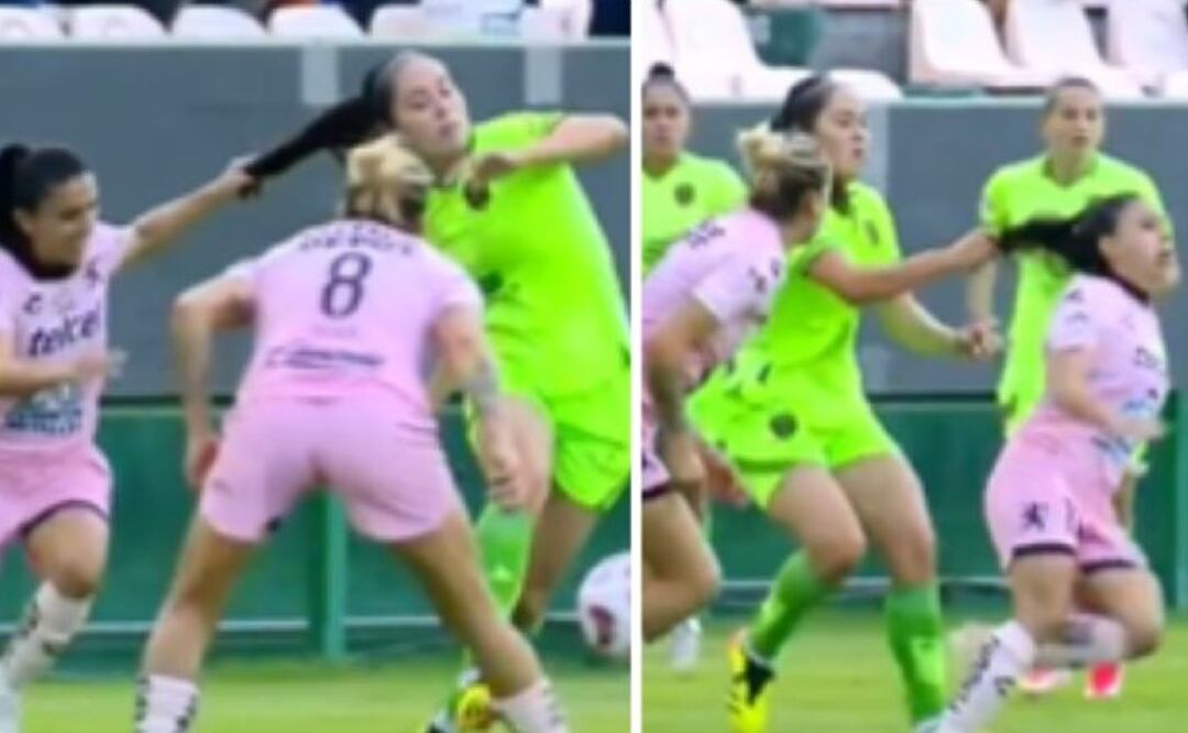 VIDEO: Se agarran del chongo jugadoras de la Liga MX Femenil