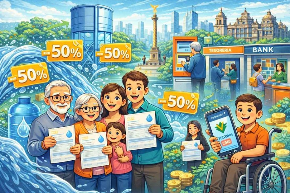Descuento del 50 por ciento en el recibo de Agua: ¿Cuáles son los requisitos y a quiénes beneficia?. Foto: (IA)