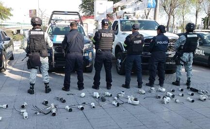 Desmantelan red ilegal de videovigilancia en Naucalpan; 29 cámaras fueron retiradas