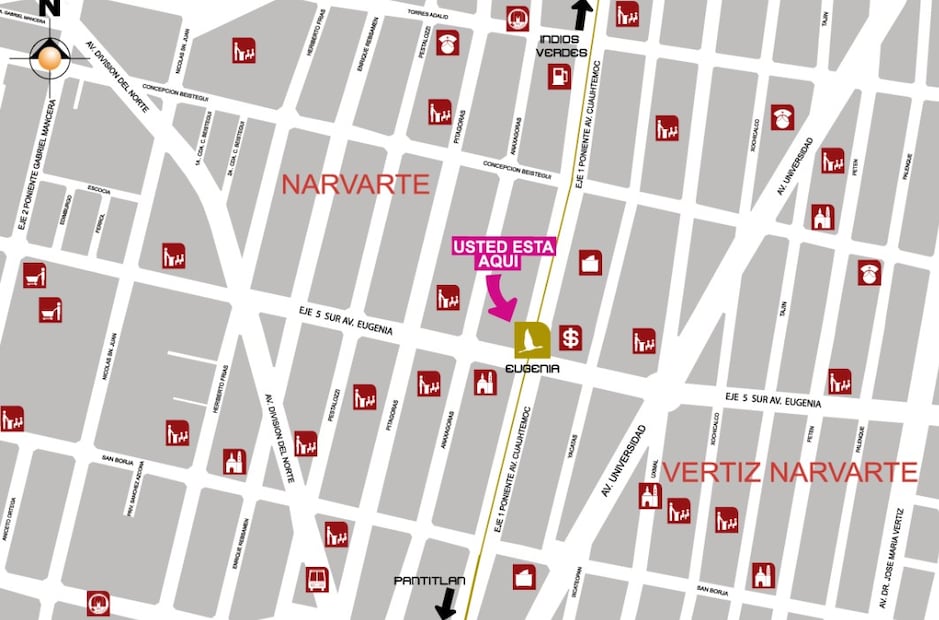 ¿Quién fue Eugenia y por qué una estación del Metro CDMX lleva su nombre?. Foto: (Metro CDMX)